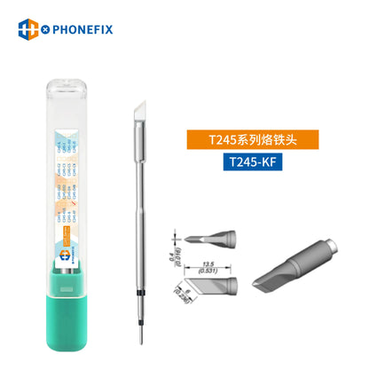 Puntas Cautín Soldador PHONEFIX Serie C245/C470 para Estación JBC / Mango Universal T245/T470 (Reparación PCB/IC)