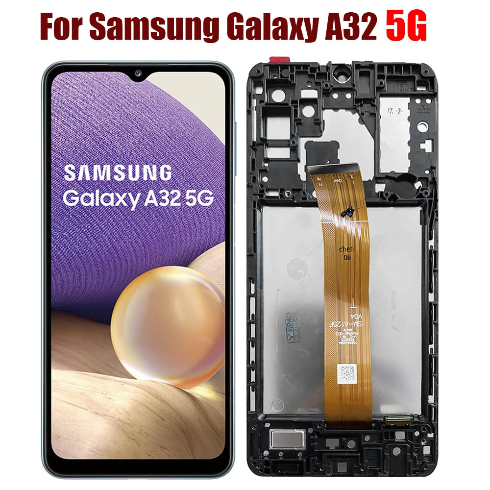 Pantalla AMOLED 6.5" con Marco y Digitalizador Táctil para Samsung Galaxy A32 5G (SM-A326B) (Reemplazo)