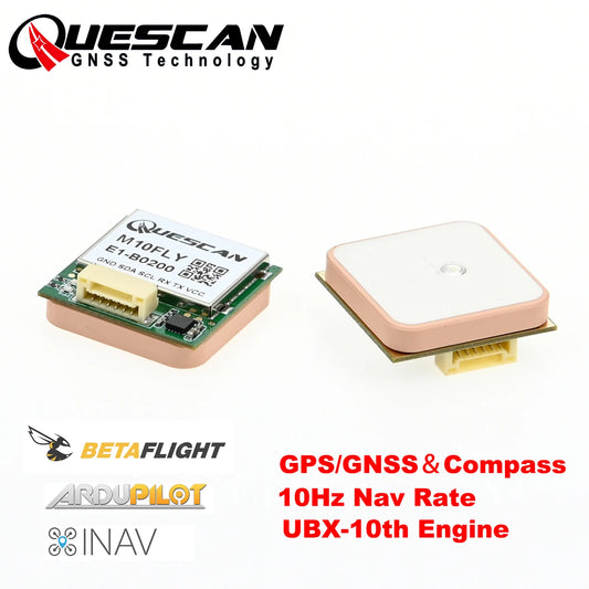 Módulo GPS M10FLY (10Hz) con Compás para Controladora Vuelo FPV Drone (Ardupilot/Betaflight/INAV/Pixhawk)