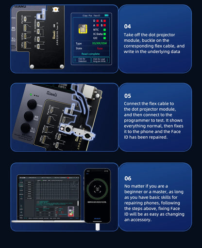 Qianli iCopy Plus LCD Screen Original Color Repair Programmer for Phone 11 Pro Max XR XSMAX XS 8P 8 7P 7 Vibration/Touch Repair