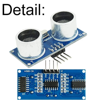 Módulo Sensor Distancia Ultrasónico MELIFE HC-SR04 con Soporte Montaje y Set Cables para Arduino Mega R3/Mega2560 Robot (5 Unidades)