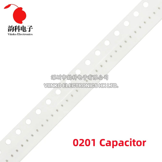 Capacitor Cerámico Chip SMD 0201 (0.5pF-4.7uF) - Pack 100 Unidades (Valores Surtidos)