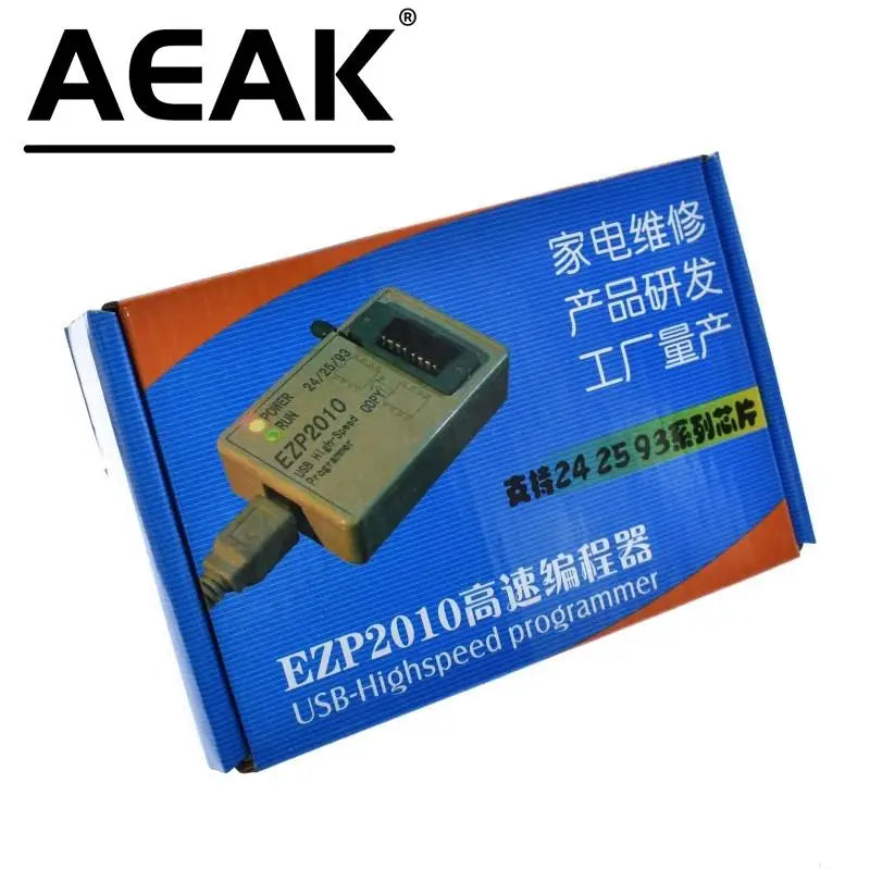 Kit Programador USB SPI Alta Velocidad AEAK EZP2010 + Clips Test + Sockets Soporta EEPROM 24/25/93, Flash 25 BIOS Chip