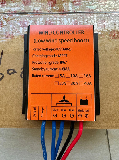 Controlador Carga Eólica MPPT Alta Calidad 12V/24V Auto Función Fuente Dual Estable (1000W-5000W)