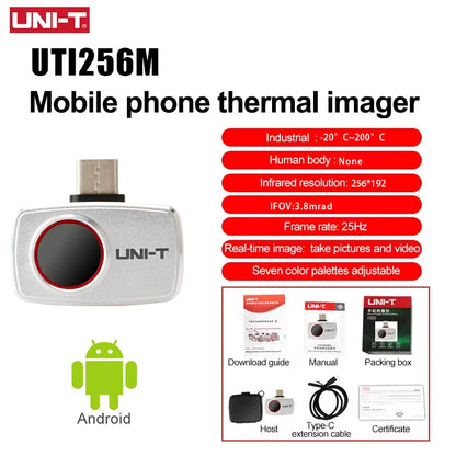 Termógrafo Infrarrojo Móvil UNI-T UTi120 / UTi261M USB para Celular - Cámara Térmica Reparación (Versión Rusa Handle)