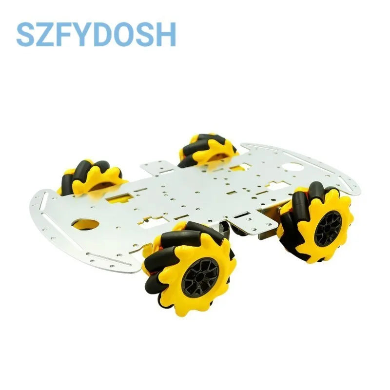 Kit Chasis Auto Robot Omni-Direccional con Ruedas Mecanum y 4 Motores TT para Arduino/Raspberry Pi DIY