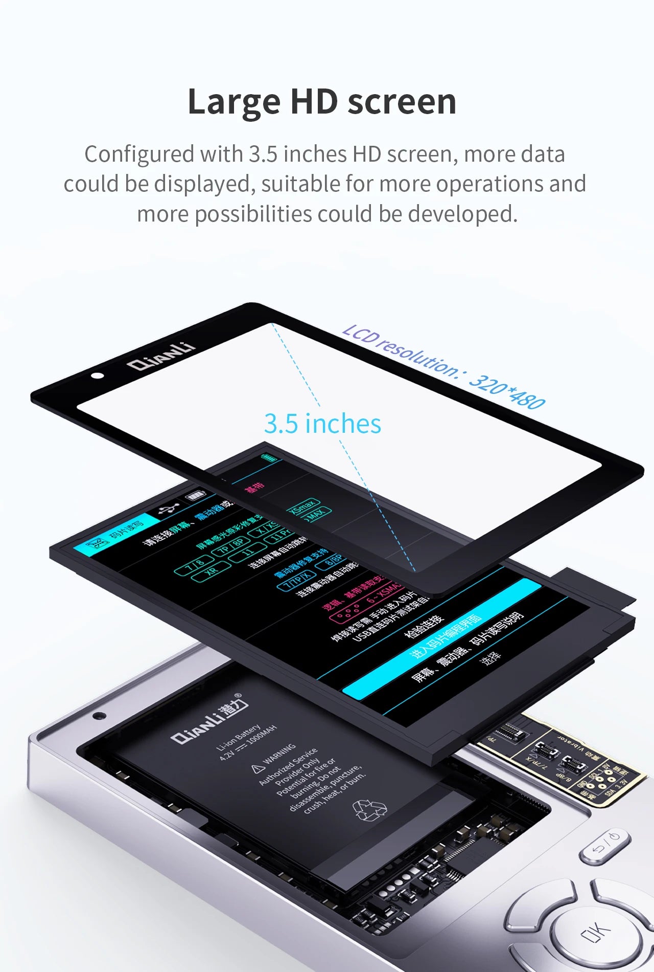 Qianli Apollo interstellar One For iPhone Fixed Photosensitive Original Color Data Line Detection Battery Code Read And Write