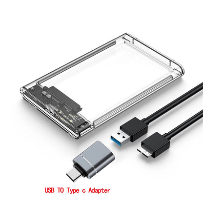 Carcasa Externa USB 3.0 para Disco Duro HDD/SSD SATA 2.5" (5Gbps) Caja Portátil Harddisk Cable Incluido