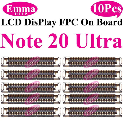 Conector de pantalla a bordo para Samsung S24 Plus S23 Ultra S22 S21 S20 FE Note 20 S10 LiteLCD pantalla FPC en enchufe de placa base, 10 Uds.