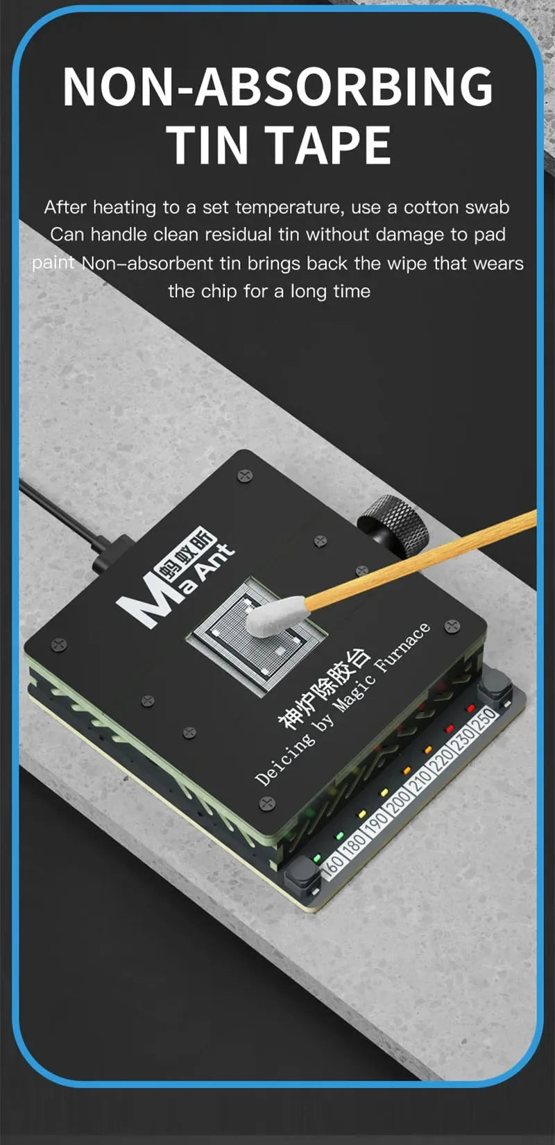 MaAnt SL-2 Preheating Platform Constant Temperature BGA glue removing station for iPhone Android CPU NAND flash IC Chips Repair