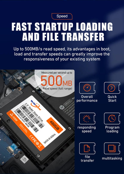 Disco Estado Sólido (SSD) Walram SATA3 240GB para Laptop/Desktop
