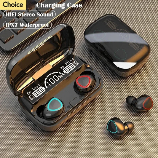 Auriculares Inalámbricos M10 TWS Bluetooth 5.0 con Caja Carga 3500mAh (Micrófono, Estéreo 9D, Deportivos, Impermeables)