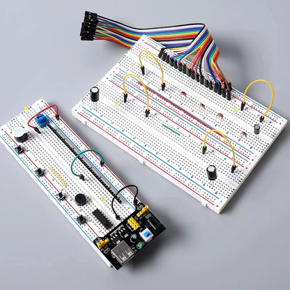 MB-102 MB102 Breadboard 400 830 Point 65 Jumper Wires Solderless PCB Bread Board Test Develop DIY for Arduino Power Module