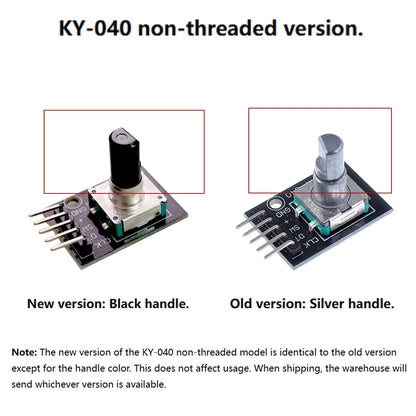 Módulo Encoder Rotatorio 360 Grados KY-040 con Botón (15x16.5mm) para Arduino (5 Unidades)