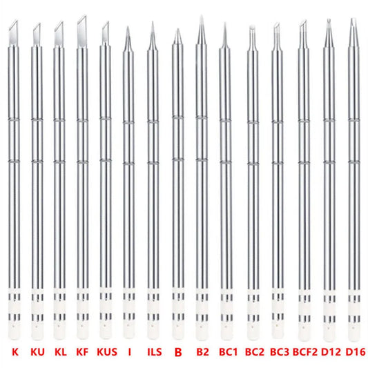 T12 Electric Copper Soldering Iron Tips T12-K B2 BC1 ILS BCF2 D16 KF For Hakko fx951 DIY Welding Head Soldering Station Kits