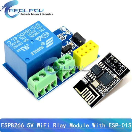 Módulo Relé WiFi ESP8266 ESP-01S 5V Smart Home Switch Control Remoto App Celular