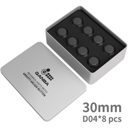 Botón Pulsador Mecánico Silencioso Qanba Gravity KS (24mm/30mm) Snap-in para Arcade (En Caja)