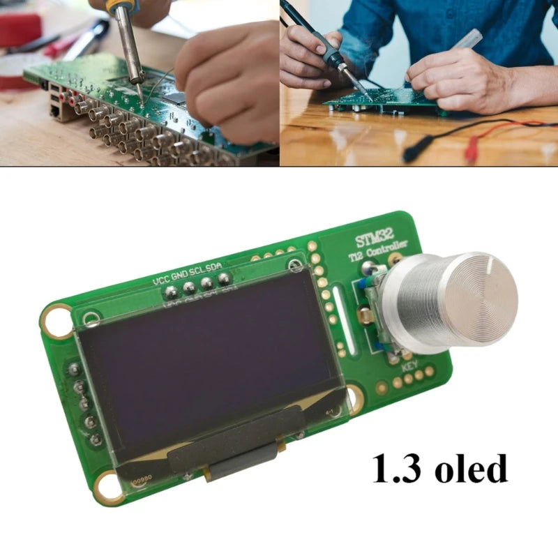 T12 Digital Soldering Station DIY kits Temperature Controller for HAKKO T12 Welding Console Stm32 Oled 2.1s Large Led