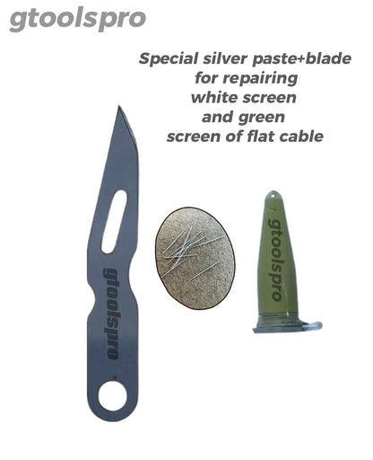 Cuchilla Ultra Fina Reparación Línea Pantalla ITO Nano Pasta Plata Conductiva / Cable Flex LCD