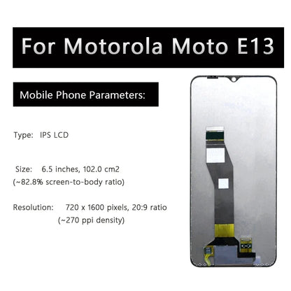 6.5" OEM LCD For Motorola Moto G13 G23 G53 G73 E13 XT2335-2 Display Touch Screen Digitizer Replacement With Frame