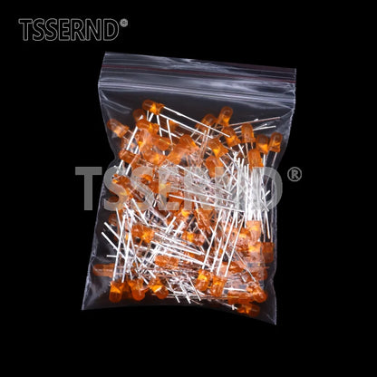 Kit Surtido Diodo LED F3 (3mm) Colores (Blanco/Verde/Rojo/Azul/Amarillo/Naranja/Rosa/Púrpura/Blanco Cálido) DIY (60/100 Piezas)