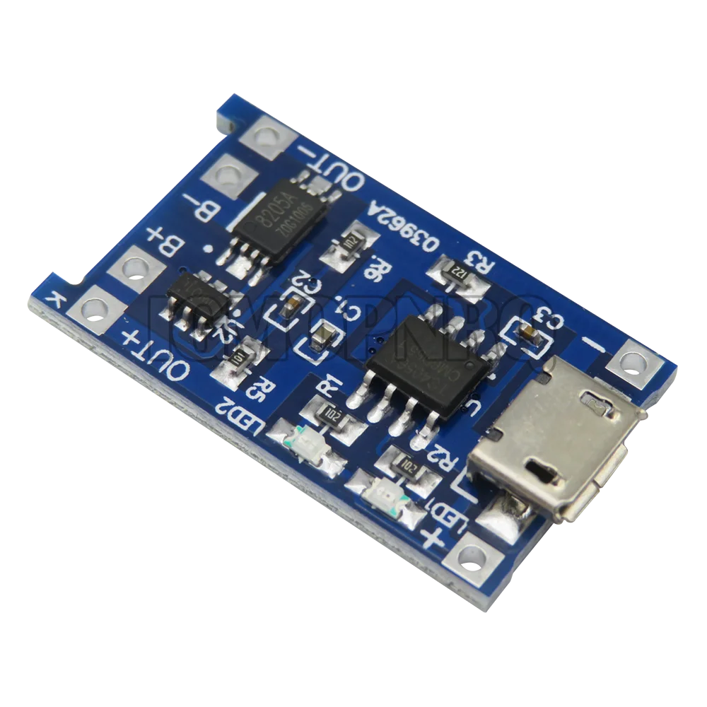 5pcs 5V Micro USB 1A 18650 TP4056 Lithium Battery Charging Board With Protection Charger Module 1A