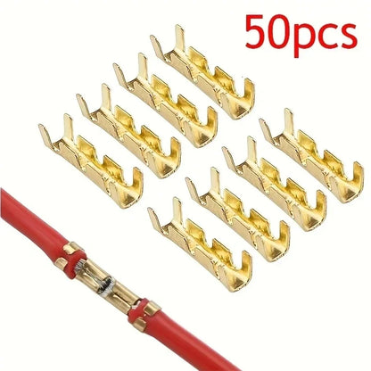 Conector Terminal Rápido Forma U 453 (Diente Pequeño, Fascia) para Cable 0.5-1.5mm² (50 Unidades)