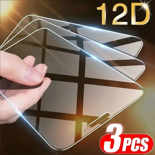 Protector Pantalla Cristal Templado para iPhone 7/8 Plus / X/XR/XS Max / 11-16 Pro Max/Mini (Pack 3 Unidades)