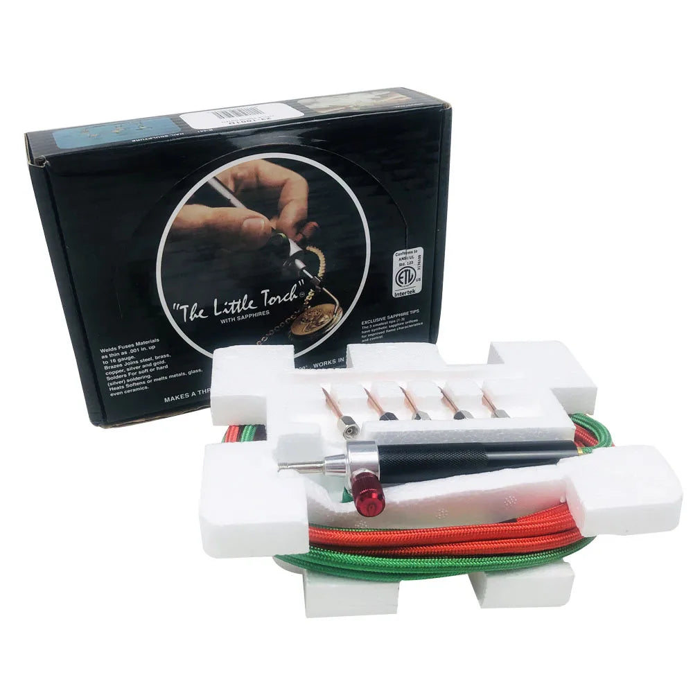 Mini Soplete Oxígeno para Fusión Gas Joyería/Platino/Acero Inoxidable (Kit Orfebrería, Soldadura Metal Acetileno/Butano)