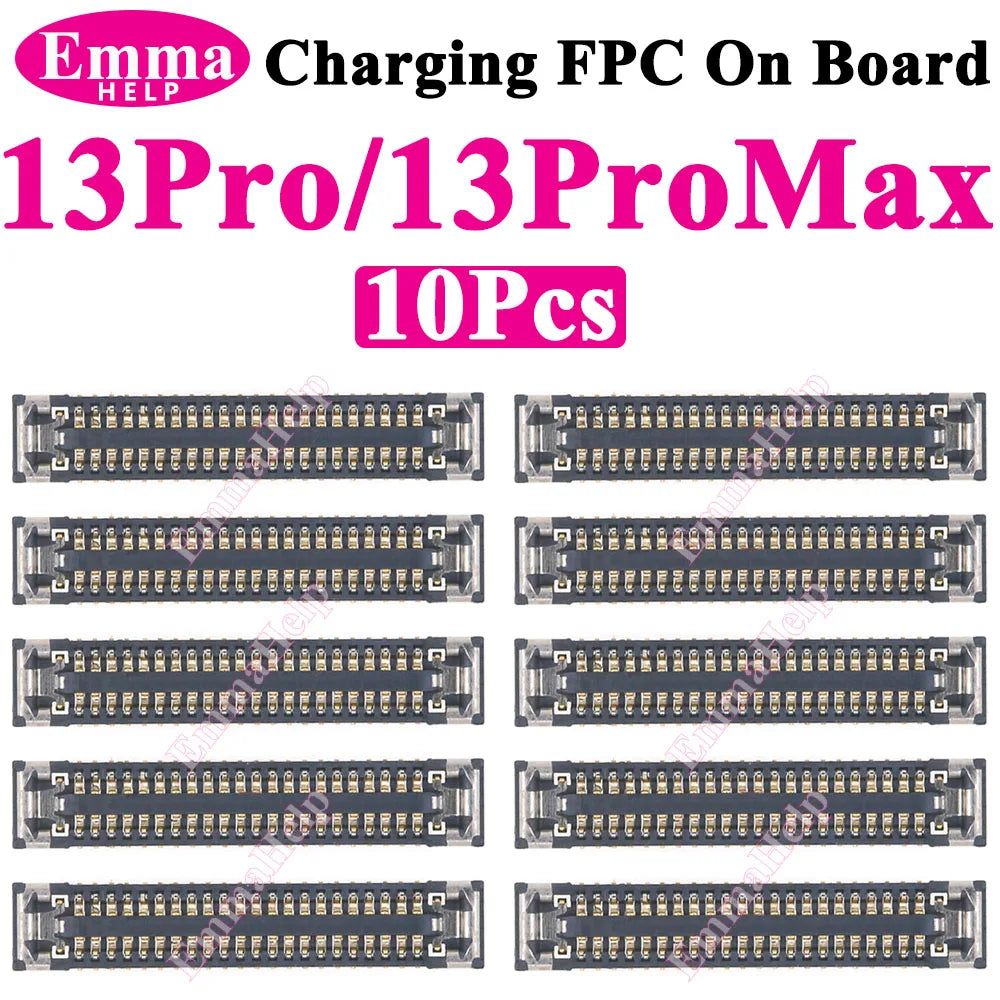 Conector FPC Dock Carga USB en Placa Lógica para iPhone 11-16 Pro Max/Plus/Mini/XS Max (Original, 10 Unidades)