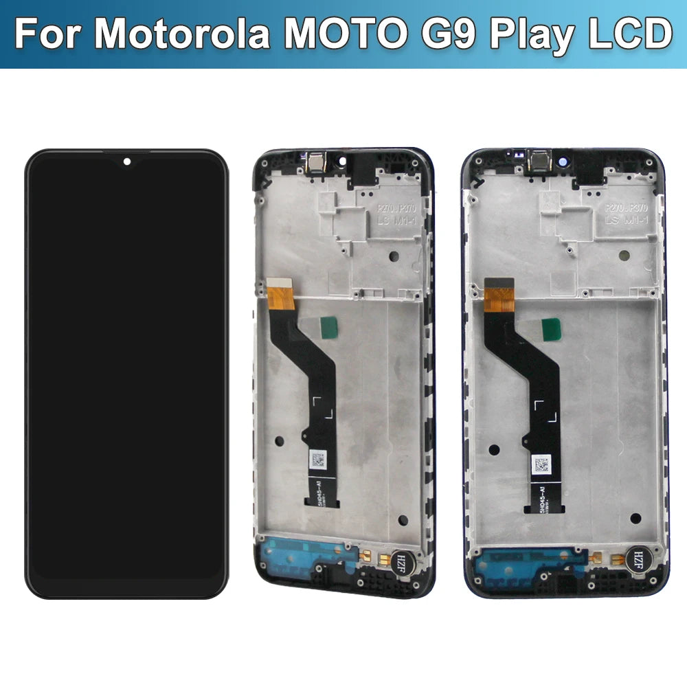 Lcd Screen for Motorola Moto G9 Play XT2083 XT2083-1 Lcd Display Touch Screen Digitizer with Frame Assembly for Moto G9 Play