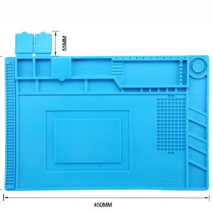 Alfombrilla Silicona Multifuncional Gruesa Magnética Antiestática Resistente Temperatura para Reparación Electrónica/Placa Base IC