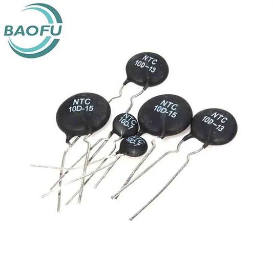 Termistor NTC Coeficiente Negativo - Varios Tipos (5D a 10D) y Tamaños (5mm a 25mm) - Lote 10 Piezas