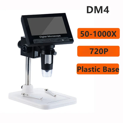 Elikliv DM4S 4.3 Inch LCD Digital Microscope 1000X LED 1080P Video Camera Microscope For Electronics Soldering Phone Repair Coin