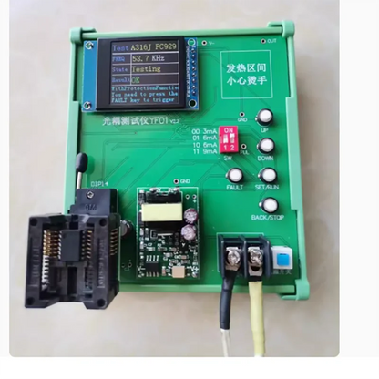 Tester Optoacopladores (A3120/PC923/A316J/A332J/A325J/PC929/TLP701/A339J)