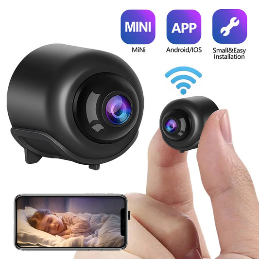 Mini Cámara WiFi Inteligente X5 (2024) Visión Nocturna Interior Hogar (Protección Seguridad, Grabador Audio/Video)