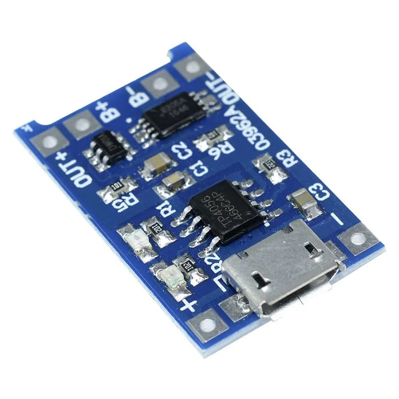 5pcs 10pcs Type-c Micro USB 5V 1A 18650 TP4056 Lithium Battery Charger Module Charging Board With Protection Dual Functions 1A