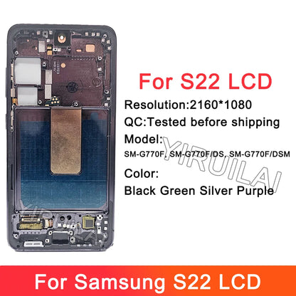 TFT probado para Samsung S22 5G pantalla LCD Digitalizador de pantalla táctil para Samsung S901 S901B S901U SM-S901E/DS pantalla