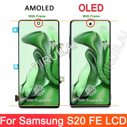 Pantalla LCD OLED 6,43 para Samsung Galaxy S20 FE G780 S20FE 5G G781, montaje de digitalizador con pantalla táctil de repuesto