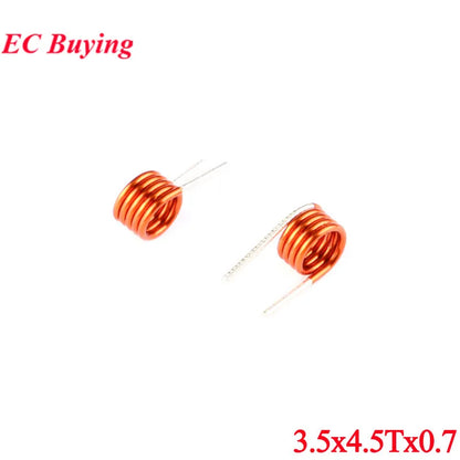 Bobina Hueca Inductancia Cobre 0.7mm - Vueltas (1.5T a 7.5T) para Control Remoto FM - Lote 20/100 Piezas
