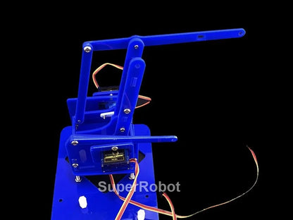 Kit Garra Brazo Robot Manipulador Mecánico Acrílico 4-DOF (Desarmado, para SG90/MG90S) Arduino STEAM