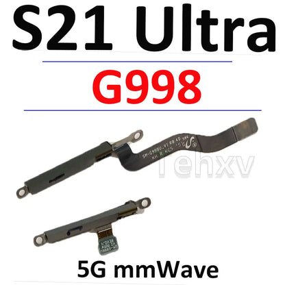 Bueno para Samsung Galaxy S21 Ultra G998 antena de señal NFC WIFI LCD Placa de carga inalámbrica Cable flexible micrófono 5G mmWave