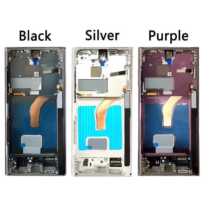 Pantalla Super AMOLED con Marco y Digitalizador Táctil para Samsung Galaxy S22 Ultra 5G (S908B/DS/N/U/E)
