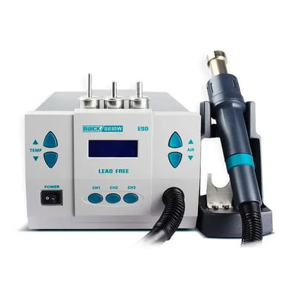 QUICK Station 1000W Smart Hot Air Desoldering Station 861DW Digital Display Precise Temperature Control Heat Gun Soldering Tool