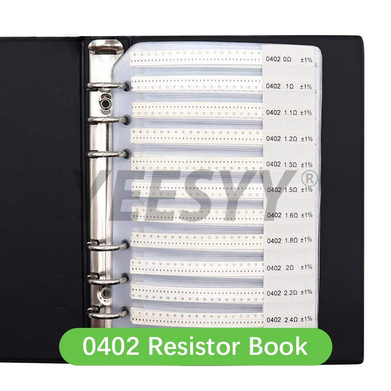 0201 0402 0603 0805 1206 1% 4250PCS 8500PCS 8850PCS SMD Resistor Sample Book Assorted Kit 10K 100K 1K 1R 100R 220R