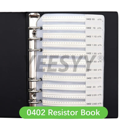 0201 0402 0603 0805 1206 1% 4250PCS 8500PCS 8850PCS SMD Resistor Sample Book Assorted Kit 10K 100K 1K 1R 100R 220R