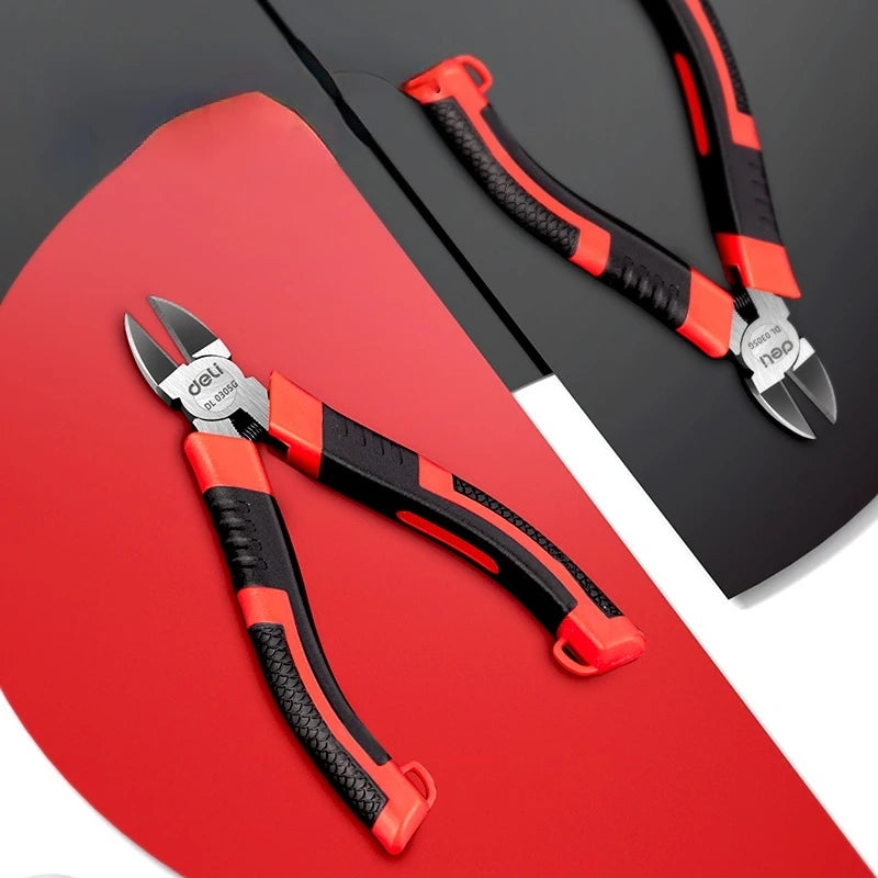 Alicate Corte Diagonal Deli CR-V (5"/6") para Joyería/Cable/Plástico (Mini Pinza Herramienta Eléctrica)