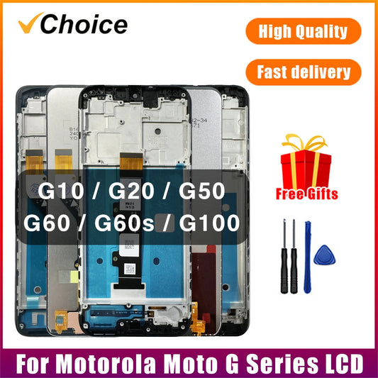 Pantalla LCD con Marco y Digitalizador Táctil para Motorola Moto G10/G20/G50/G60/G100 / G50 5G