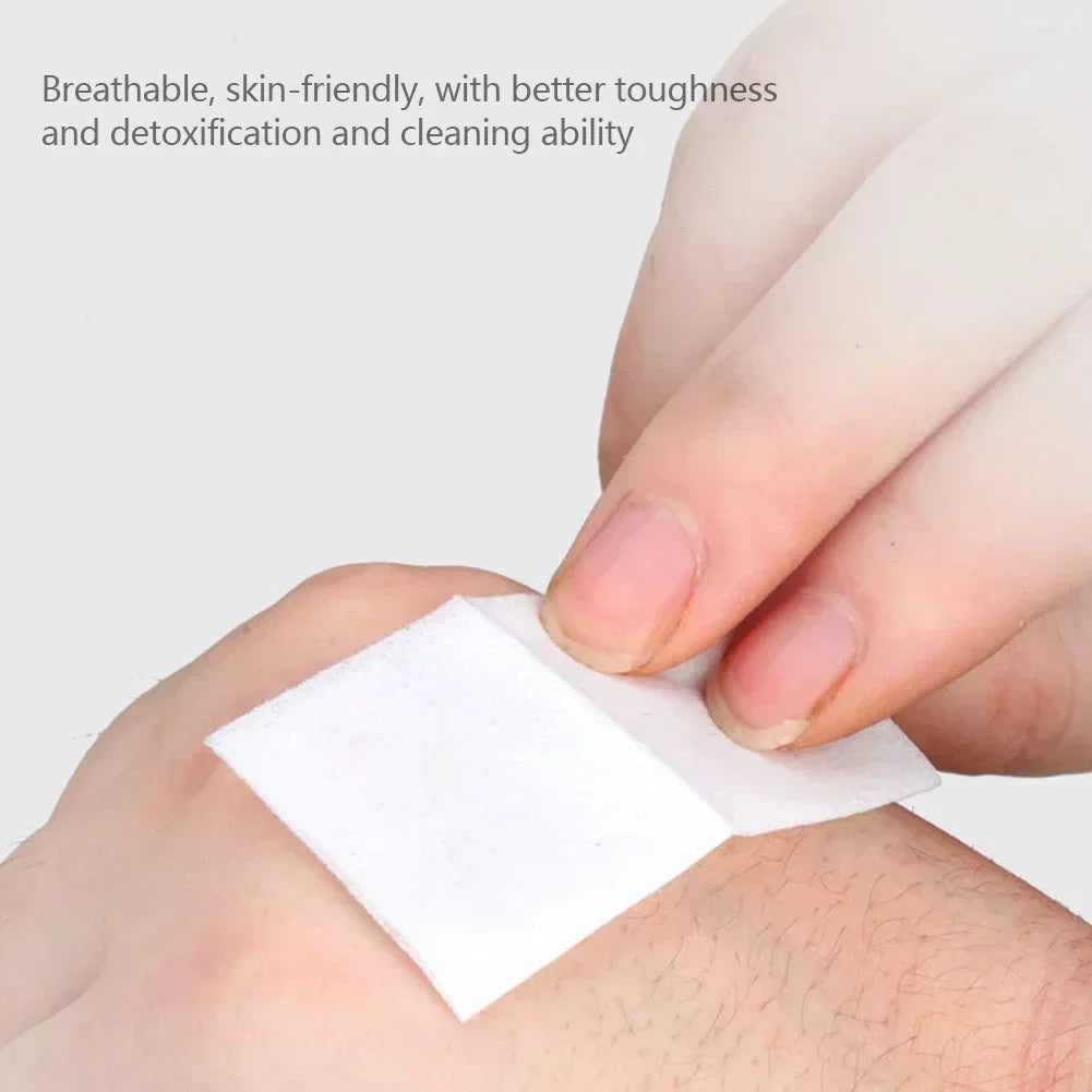 10/100Pcs Car Detailing Disposable Alcohol Disinfection Cotton Pad Wash Care Phone Cleaning Wiper Screen Glasses Cleaning Cotton