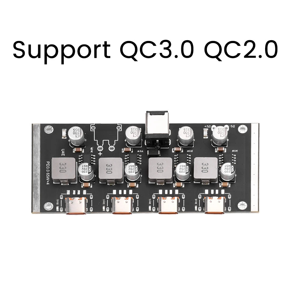 Módulo Adaptador Fuente PD 65W USB-C Soporta PD3.0/2.0, QC3.0/2.0, FCP, AFC Placa Circuito Cargador